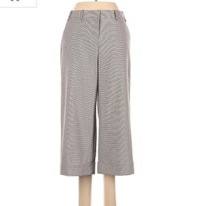 The Limited Cassidy Fit Capri Cropped Pants Houndstooth Grey Women's Size 4 EUC